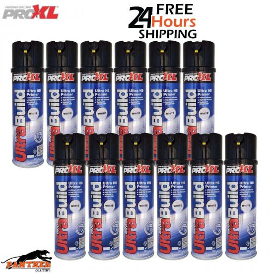 12X PROXL Ultra Prime Aerosol 500ml White High Build Primer Professional Quality
