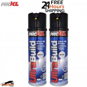 2X PROXL Ultra Prime Aerosol 500ml White High Build Primer Professional Quality
