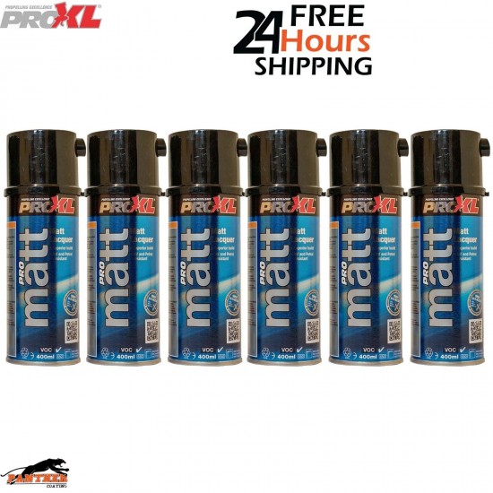 6x ProXL ProMatt 400ml Aerosol Lacquer Clearcoat Pro XL Pro Matt