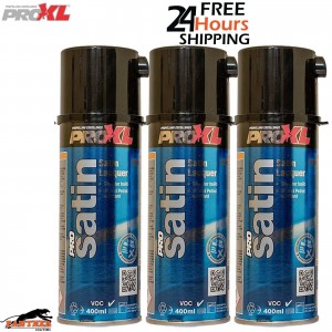 3x ProXL ProSatin 400ml Aerosol Satin Lacquer Pro XL Pro Satin