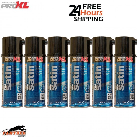 6x ProXL ProSatin 400ml Aerosol Satin Lacquer Pro XL Pro Satin
