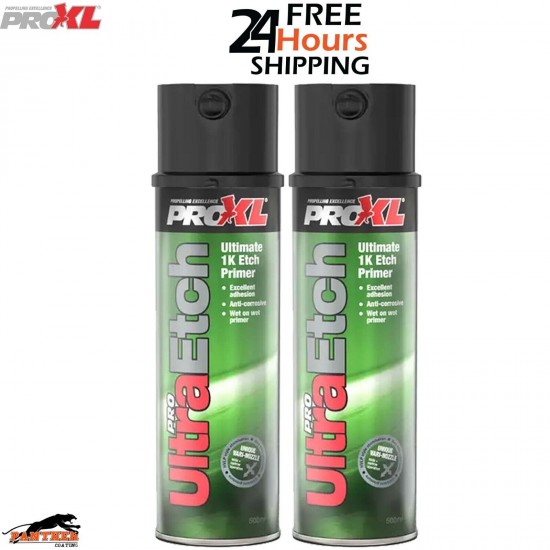 2x Pro XL Ultra Etch Aerosol 500ml - Fast Drying, Wet on Wet, Anti-corrosive