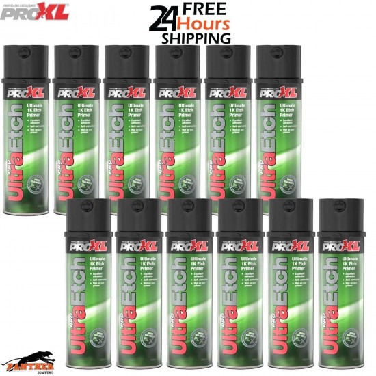 12x Pro XL Ultra Etch Aerosol 500ml - Fast Drying, Wet on Wet, Anti-corrosive