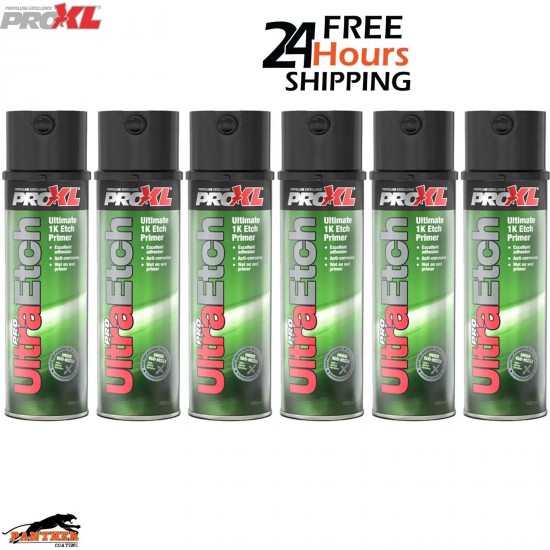 6x Pro XL Ultra Etch Aerosol 500ml - Fast Drying, Wet on Wet, Anti-corrosive