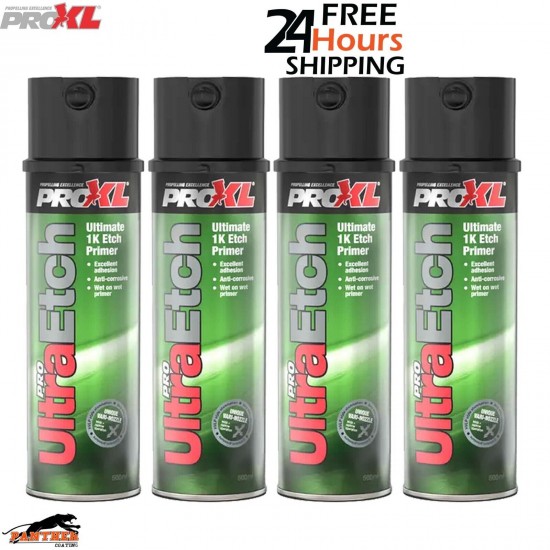 4x Pro XL Ultra Etch Aerosol 500ml - Fast Drying, Wet on Wet, Anti-corrosive