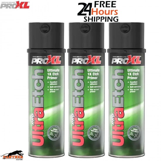 3x Pro XL Ultra Etch Aerosol 500ml - Fast Drying, Wet on Wet, Anti-corrosive