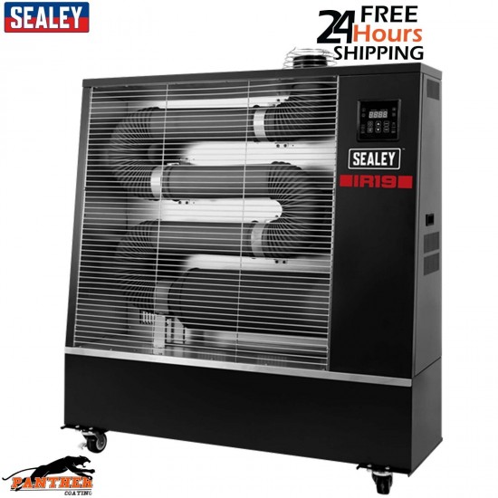Sealey Industrial Infrared Diesel Heater Fuel Tank 70L Run Time 36hr 19kW IR19