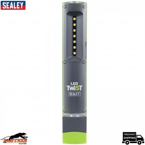 Sealey LED401G Twist Rechargeable Inspection Light 2W & 1W SMD LED LED401G