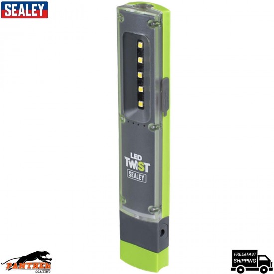 Sealey LED201G LED Twist Rechargeable Inspection Light 1W & 1W SMD