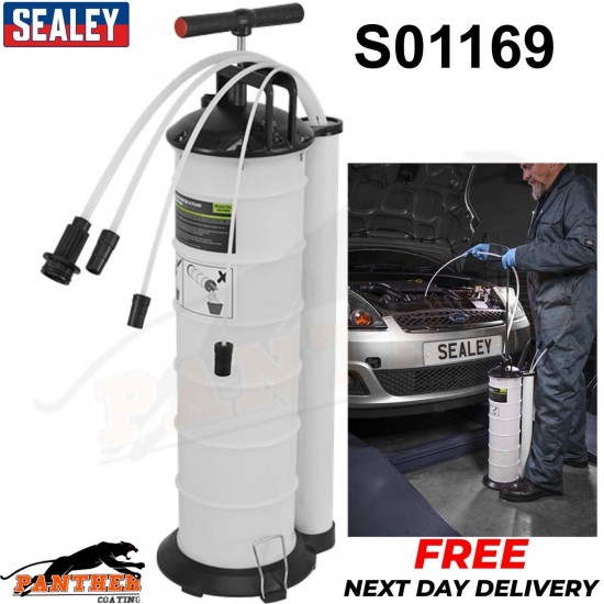 Sealey S01169 Vacuum Oil and Fluid Extractor Manual 6.5ltr Engine Gear Car Van