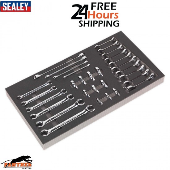 Sealey S01125 Tool Chest Tray Specialised Spanner Metric 30 Piece Set