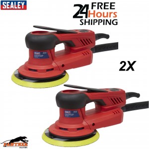 2X Sealey DAS150PS Electric Palm orbital Sander Variable Speed 230V 150mm 350W