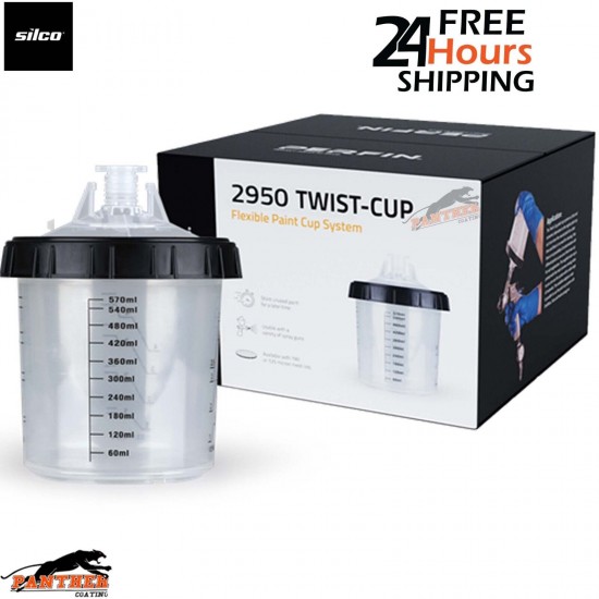 Silco 2950 Paint Cup System - Disposable Lids & Liners for Spray Gun, Full Kit