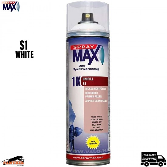 SPRAYMAX 680420 1K UNIFILL PRIMER AEROSOL 500ML - S1 WHITE