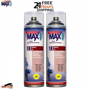 2‌X SPRAYMAX 680424 1K UNIFILL PRIMER S7 BLACK AEROSOL (500ML) S7 black