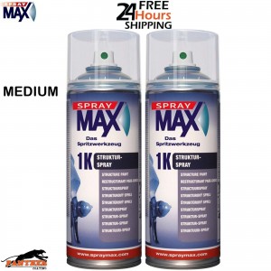 2X SPRAYMAX 680012 1K TEXTURE CLEAR MEDIUM AEROSOL 400ML