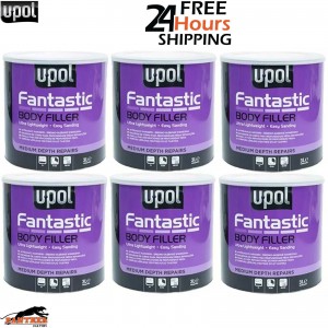 6X U-Pol Fantastic Polyester Car Body Filler 3LTR UPOL FANT/3 with BPO Hardener