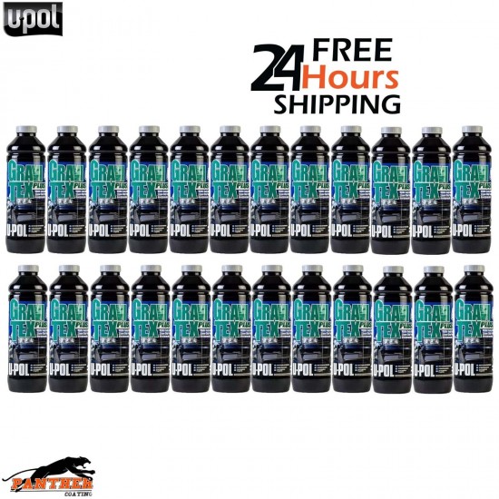 24X U-POL GRAVITEX PLUS HS STONE CHIP COATING UPOL, PROTECTER 1LTR -GREY