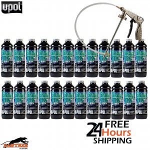 24X U-POL GRAVITEX PLUS HS STONE CHIP COATING UPOL, PROTECTER 1L WITH GUN -GREY