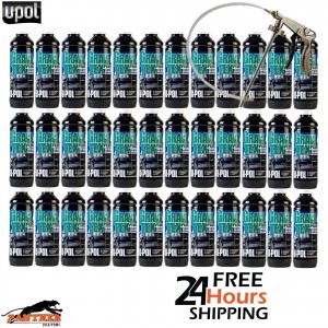 36X U-POL GRAVITEX PLUS HS STONE CHIP COATING PROTECTER 1L WHITE WITH GUN