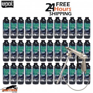 36 X U-POL GRAVITEX PLUS HS STONE CHIP COATING PROTECTER 1L BLACK +UNDERBODY GUN