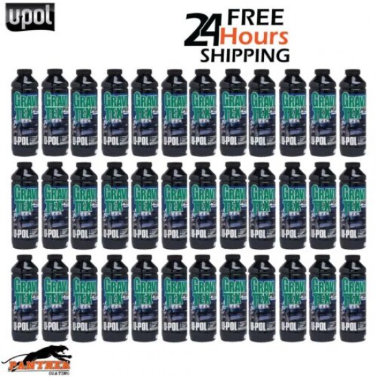 36 X U-POL GRAVITEX PLUS HS STONE CHIP COATING UPOL, PROTECTER 1L - BLACK