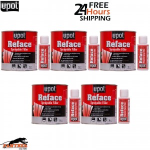 5X U-pol Reface Polyester Spray Filler 1 Litre with Hardener