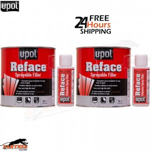 2X U-pol Reface Polyester Spray Filler 1 Litre with Hardener
