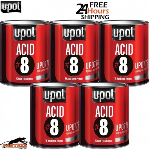 5X U-POL ACID 8 SELF ETCH 1K PRIMER GREY 1LTR - FREE NEXT DAY DELIVERY