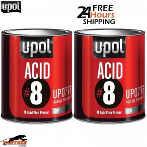2X U-POL ACID 8 SELF ETCH 1K PRIMER GREY 1LTR - FREE NEXT DAY DELIVERY