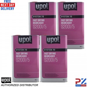 4X U-POL SYSTEM 20 S2001/5 FAST PANELWIPE DEGREASER 5L Panel wipe Upol
