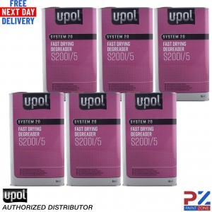 6X U-POL SYSTEM 20 S2001/5 FAST PANELWIPE DEGREASER 5L Panel wipe Upol